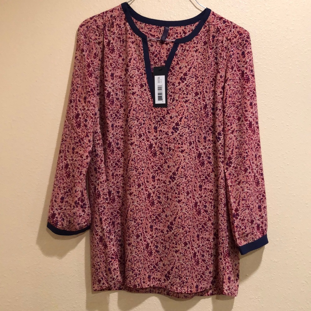 NYDJ Exotic Floral Blouse XS